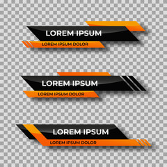 Poster - Modern geometric lower third banner template design. Colorful lower thirds set template vector. Vector illustration