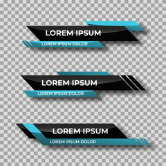 Poster - Modern geometric lower third banner template design. Colorful lower thirds set template vector. Vector illustration