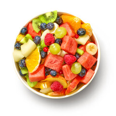 Canvas Print - bowl of fresh fruit salad