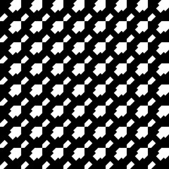 Poster - Black and white seamless squared shape. Vector black tile.
