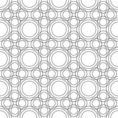 Poster - Circles ornament. Vector big and small circles pattern. Seamless circles in one make interesting and decorative wallpaper.