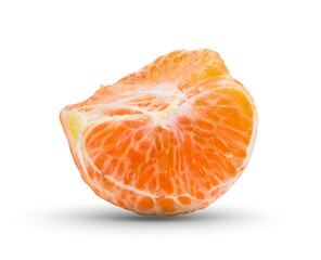 Wall Mural - Orange slice isolated on white background