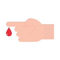 Sticker - hand blood drop