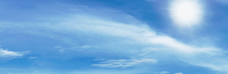 Wall Mural - clear skies with beautiful clouds and natural sunlight.