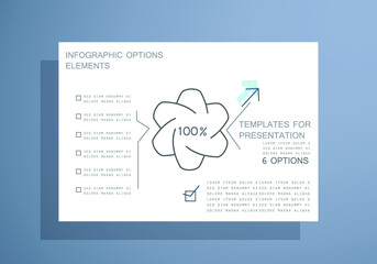 Brochure for business reports, cover layout and infographics