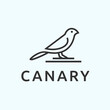 abstract canary logo. bird icon