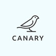 © fan dana - abstract canary logo. bird icon