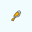 © fan dana - abstract canary logo. bird icon