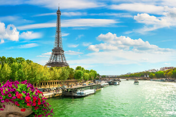 Fototapete - Metal Eiffel Tower