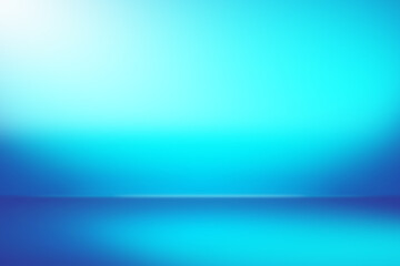 Aufkleber - Blue light gradient wall background and floor, used for background design and display your product