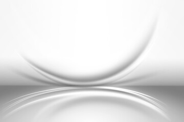 Aufkleber - White and gray abstract background waves and smooth light trails That are blurred and soft  For design and display work