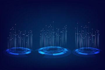 futuristic info circular digital sci fi abstract concept background