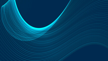 Poster - Abstract background with a dinamic wave. Big data. Network connection structure. 3D rendering.
