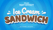 Text Effects, 3d Editable Text Style - Ice Cream Sandwich