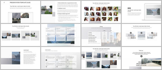 Wall Mural - bundle of editable business templates for digital app, web products. vector templates for website de