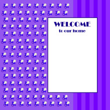 Purple Greeting Card, Invitation Card