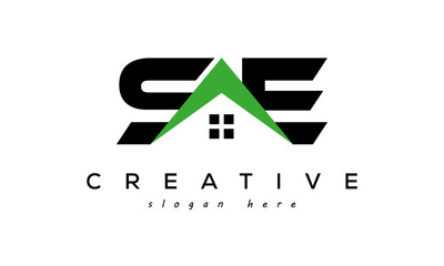 initial SE real estate logo vector	