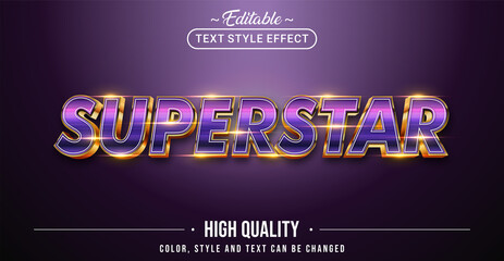 Aufkleber - Editable text style effect - Superstar text style theme.