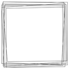 Poster - Squared scribble shape. Vector simple framed scribble.