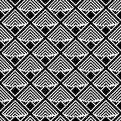Poster - Black rhombus diagonal tile. Simple rhomb ornament.