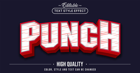Poster - Editable text style effect - Punch text style theme.