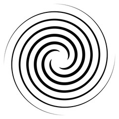 Leinwandbilder - Spiral, swirl, twirl element. Cyclic whirlpool, whirlwind contortion design