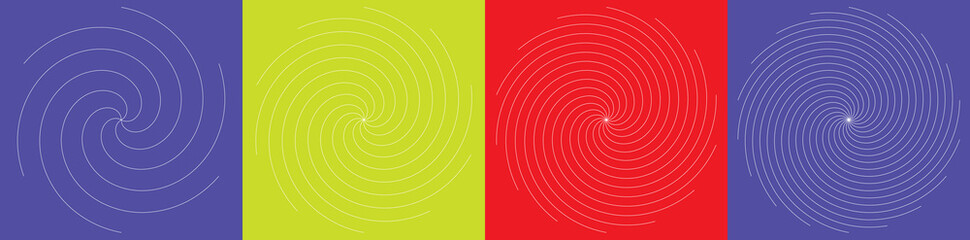 Poster - Spiral, swirl, twirl element. Cyclic whirlpool, whirlwind contortion design