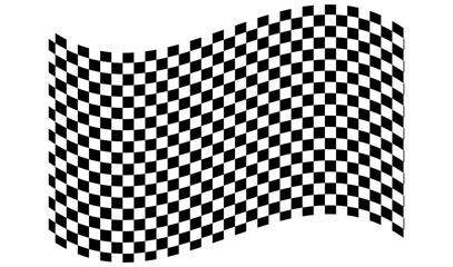 Fototapete - Checkered, chequered waving, wavy racing flag with different desinty squares. Squares pattern flag. Finish line, championship flag