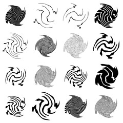 Poster - Geometric spiral, swirl, twirl, Abstract cochlear, helix volute element