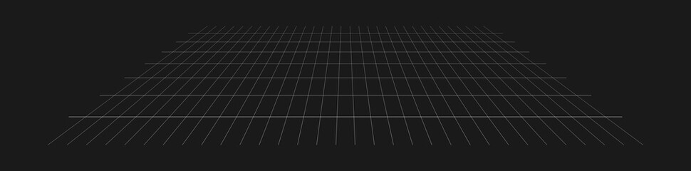 Poster - Tilted, skew 3D grid, mesh