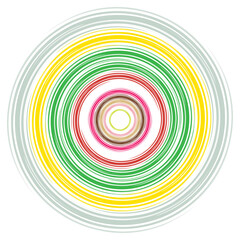 Poster - Concentric circles rings. Spiral, swirl, twirl element. Volute, helix.
