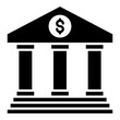 A glyph design, icon of bank