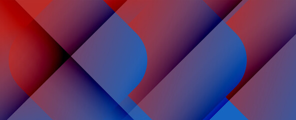 Aufkleber - Square shapes composition geometric abstract background. 3D shadow effects and fluid gradients. Modern overlapping forms