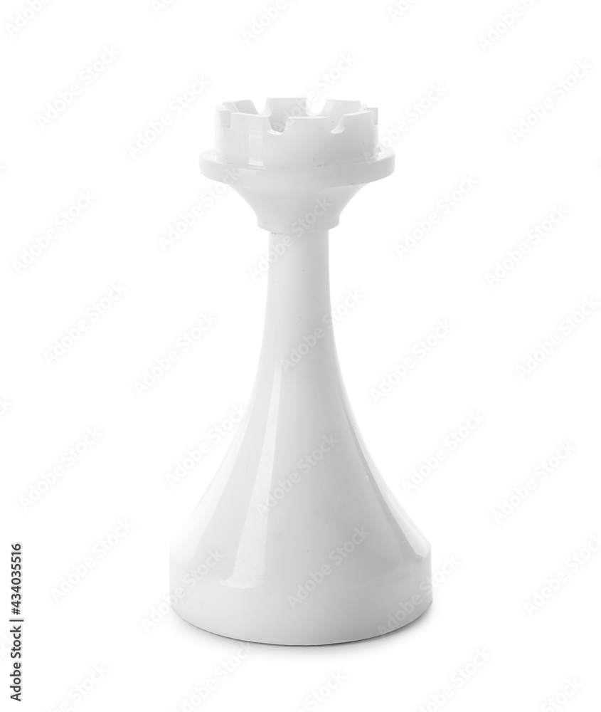 Chess piece on white background