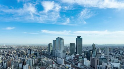 Fototapete - 都市の景観　タイムラプス