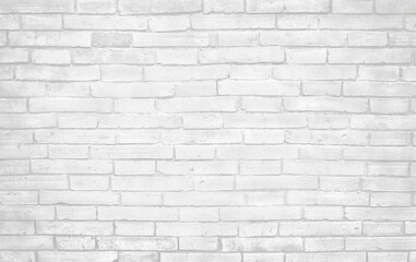  White grey brick wall texture with vintage style pattern for background and design art work.
