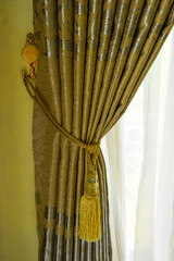 luxurious curtain ties in an elegant brown color
