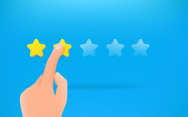 Poster - Two stars ranking. Man make a choice
