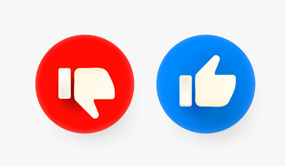 Aufkleber - YES or NO 3d buttons. Icons useful for web and mobile applicatiions