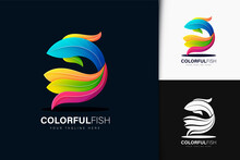 Colorful Gradient Fish Logo Design