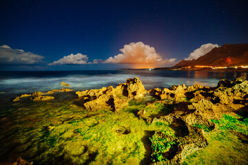 Wall Mural - incredible view of volcanic beach in nature reserve monte cofano. location place of cape san vito, s