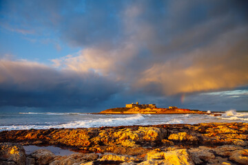 Poster - Splendid morning light on Cape Passero. Location place island Sicily, Italy.