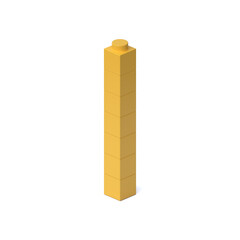 Poster - building blocks font 3d rendering letter i