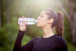 © Novak - Fitness thirsty woman drink water