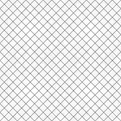 Wall Mural - Cross grid seamless pattern. Square paper. Check mesh texture. Black cell on white background. Repeated crisscross patern. Squar lines grill. Repeating criss line grating. Checkered notebook. Vector 