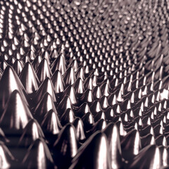 Fototapete - Abstract black and white ferromagnetic fluid. Dark liquid ripple substance. 3d rendering digital illustration