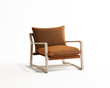 3d rendering of an isolated modern dark lounge  armchair with 
