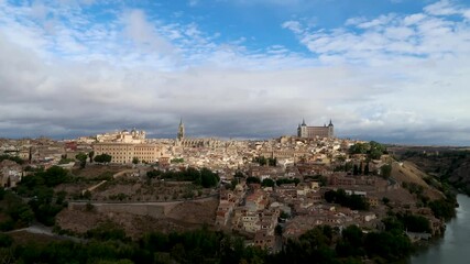 Poster - A time-lapse of Cathedral and Toledo Castle at Mirador del Valle in HD