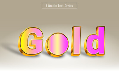 Poster - Editable Text Effect Gold