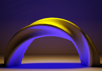 Poster - arch. geometric abstraction. background for presentations. demonstration of goods. 3d render.